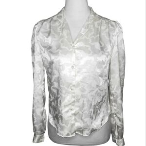 Hot Stuff Vintage 80's Rare Find  Jacquard Button Down Top